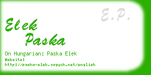 elek paska business card